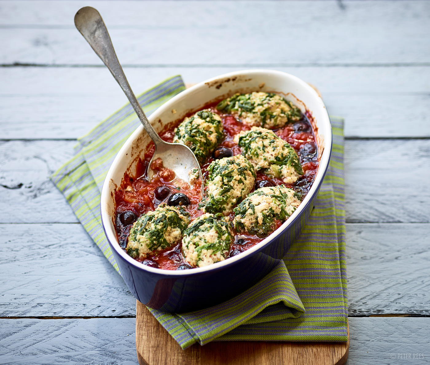 Spinat-Tofu-Tomaten-Gratin